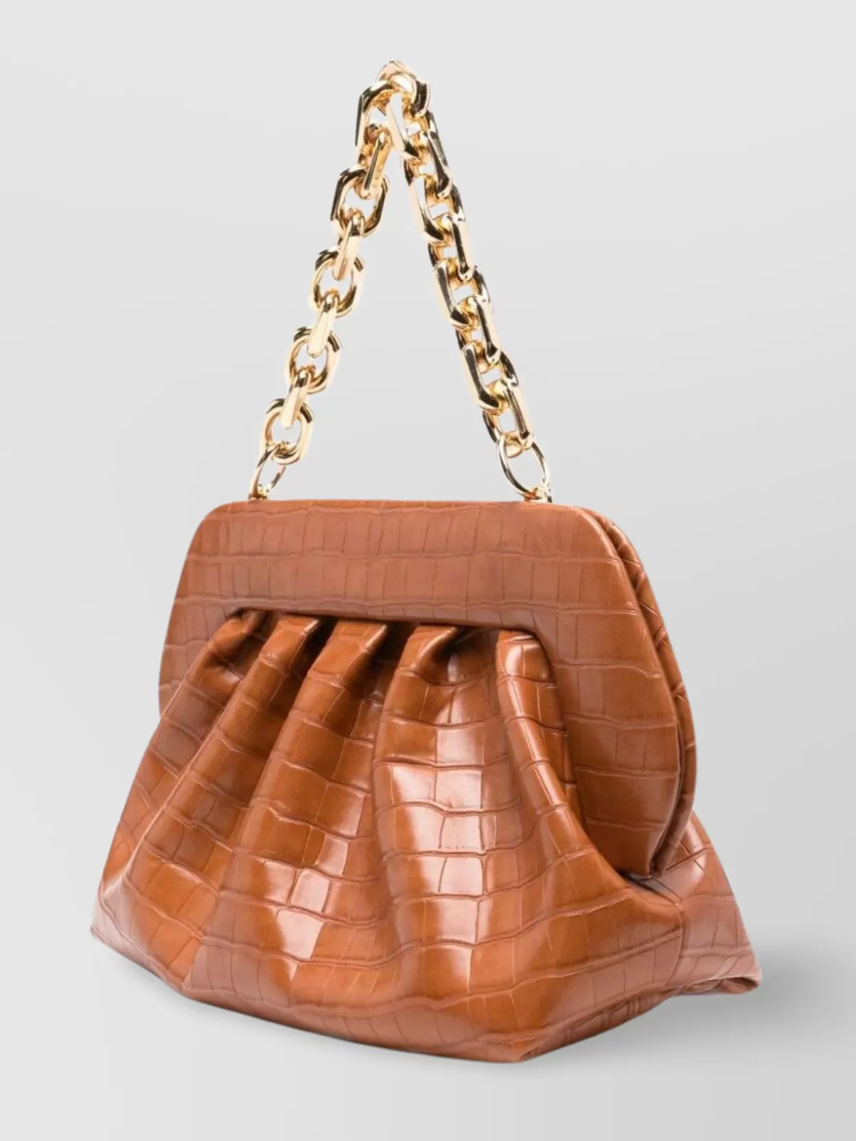 Themoiré Crocodile Embossed Clutch Bag