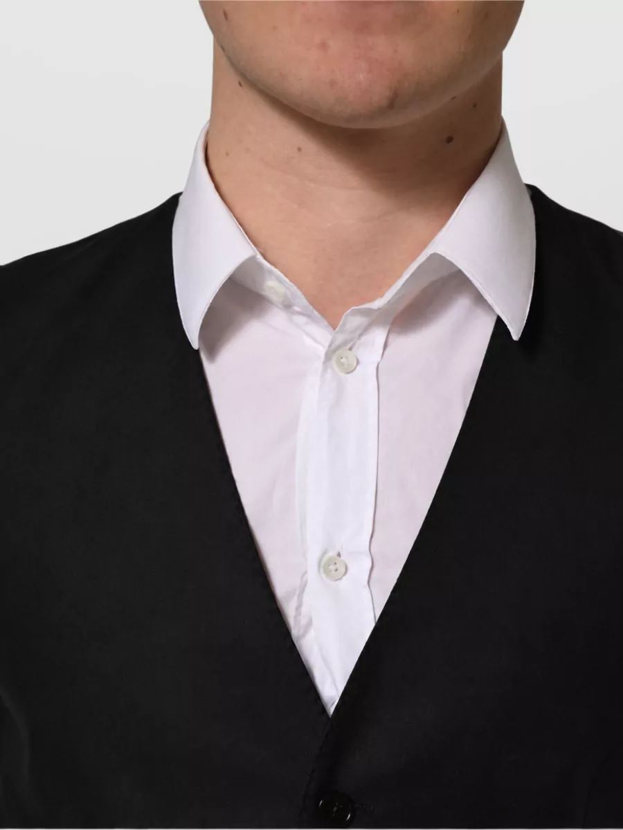 Dolce&Gabbana Wool Silk Single Breasted Waistcoat