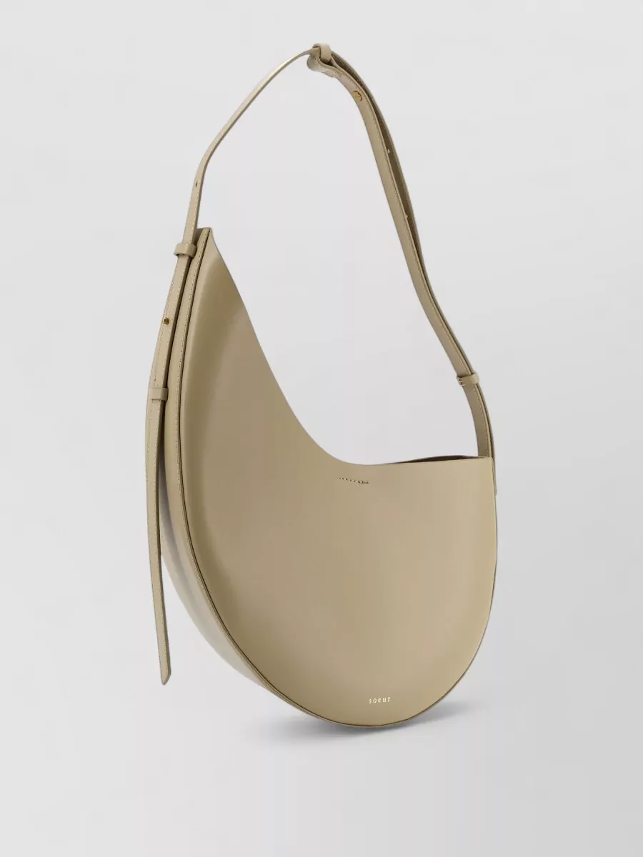 Soeur Leather Asymmetric Crossbody Bag