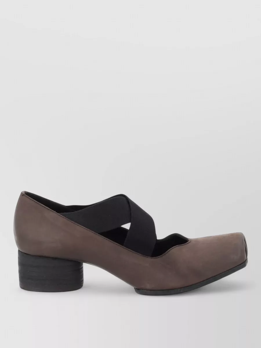 Uma Wang Leather Block Heel Pumps