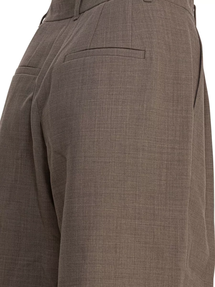 Sandbeige Wool Tailored Trousers