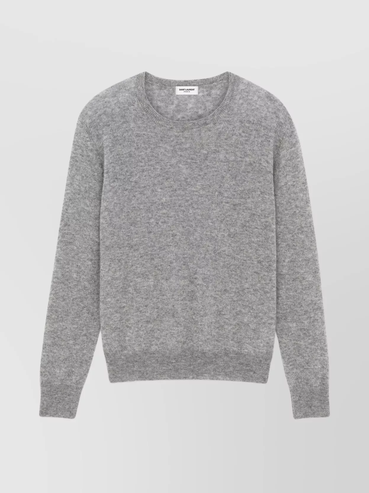 Shop Saint Laurent Versatile Ribbed Knit Crewneck Sweater