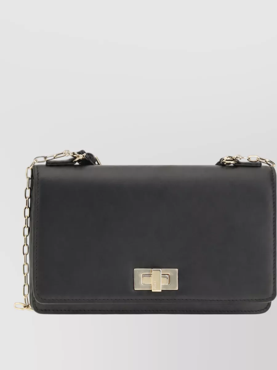 Fendi leather chain wallet