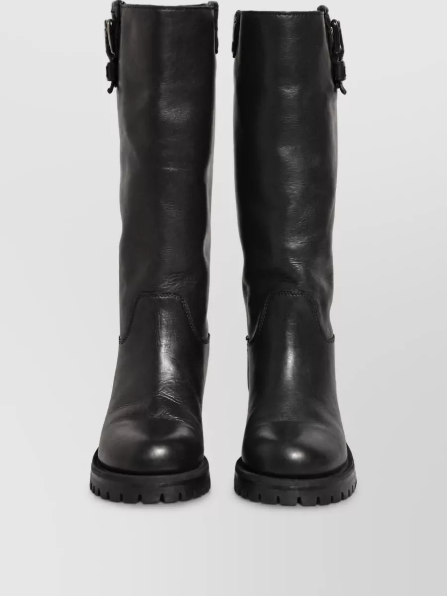 Dolce&Gabbana Leather Mid-Calf Boots