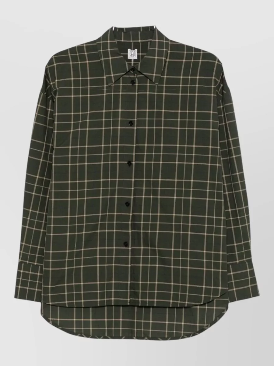 Totême checked cotton long-sleeve shirt