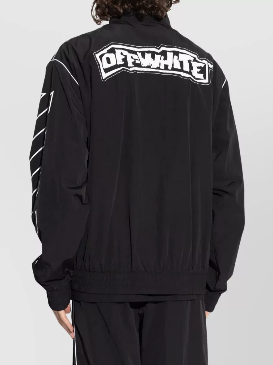 Off-White Nylon Tracktop Graphic Print Design
