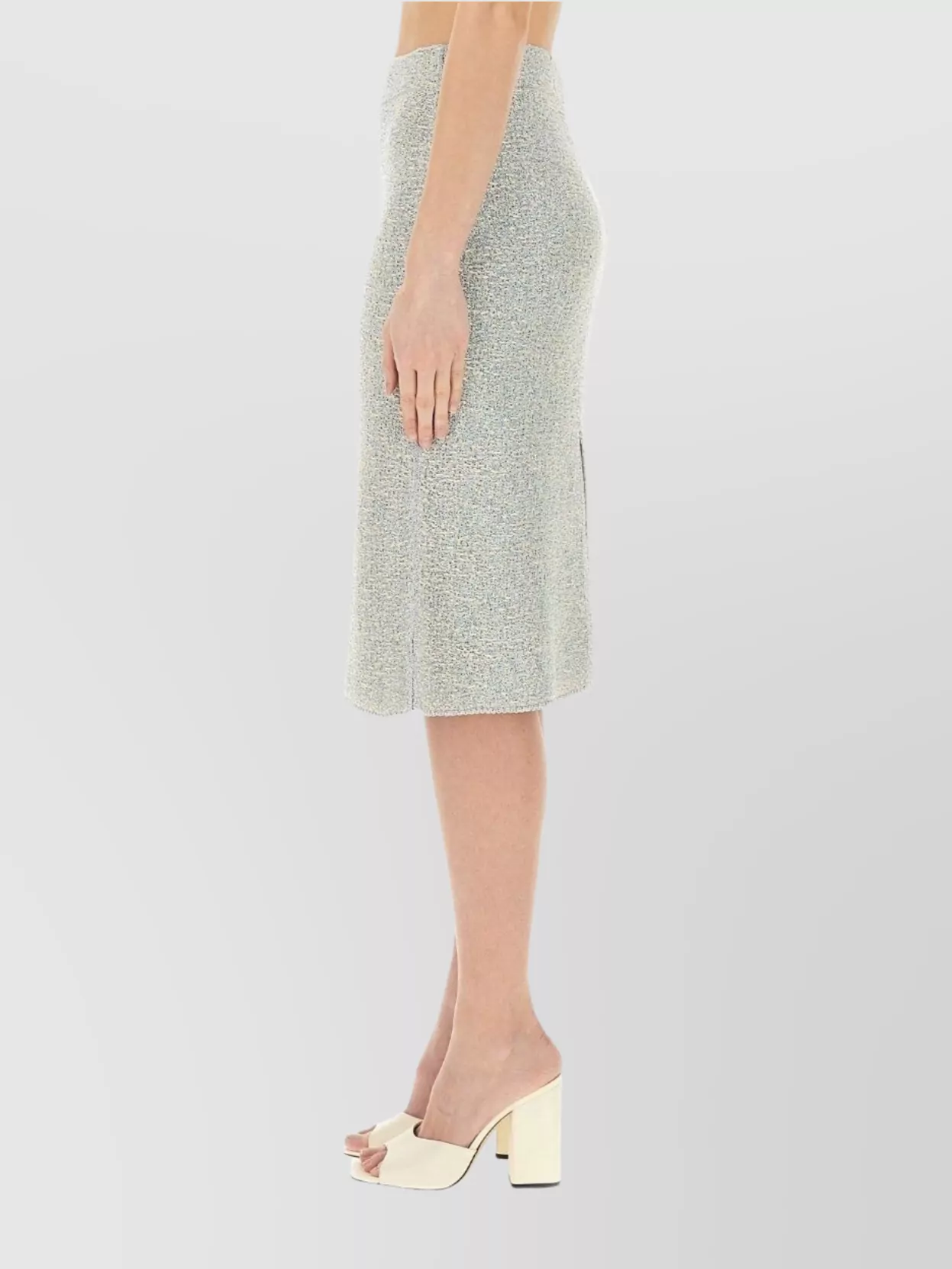 Shop Fabiana Filippi High-waisted Tweed Skirt Back Slit