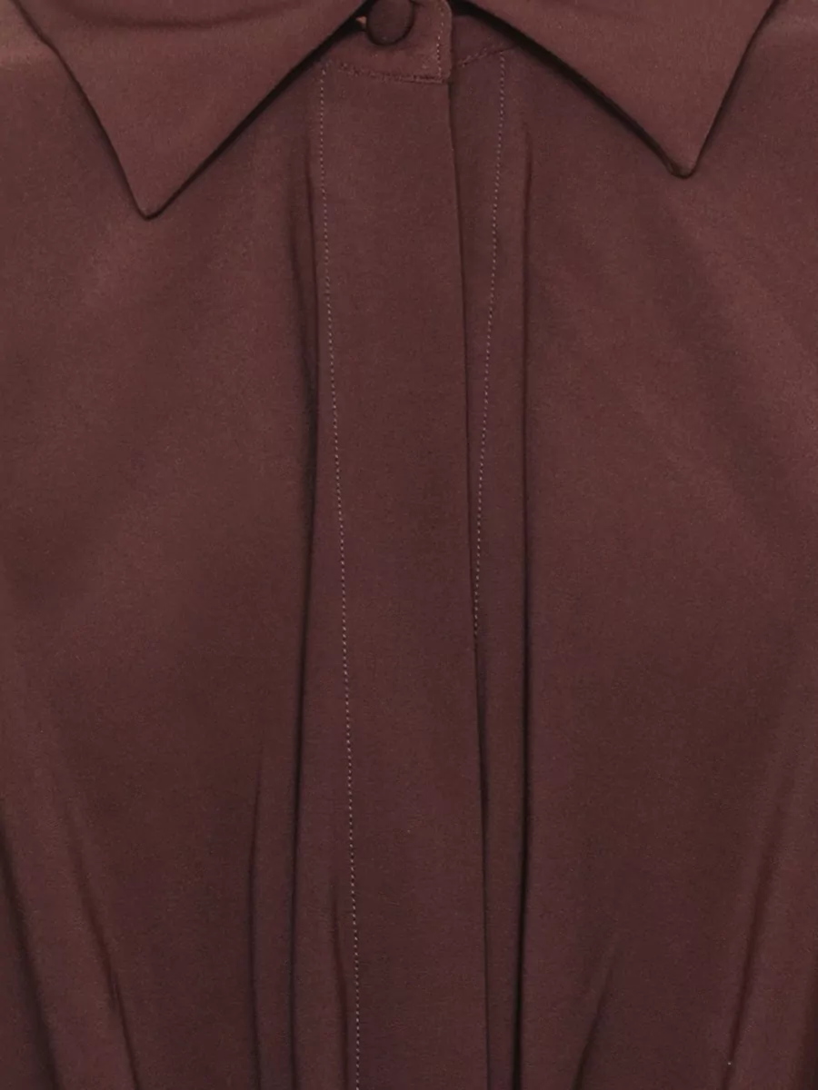 The Andamane Draped Long Sleeve Mini Dress