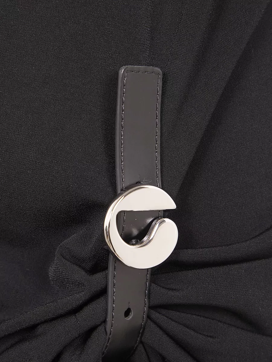 Coperni Dress Suspended Design Asymmetric Hem Buckle