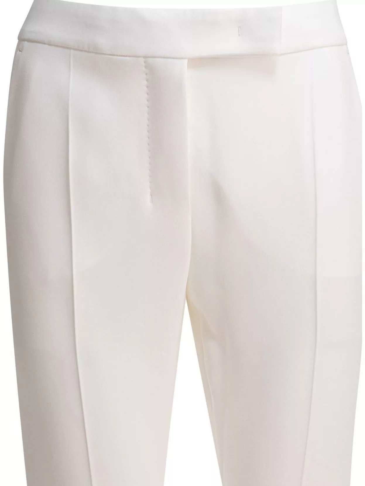 Max Mara Pianoforte Triacetate White Trousers In White