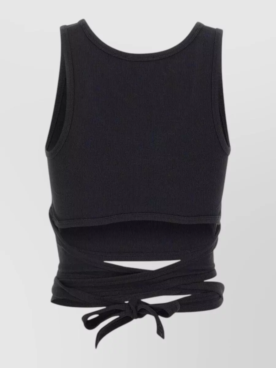 Diesel Ribbed Slim-Fit Cropped Wrap Tank Top