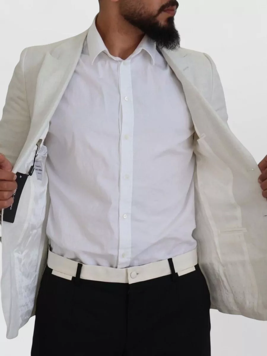 Dolce&Gabbana Linen Silk Slim-Fit Single-Breasted Blazer