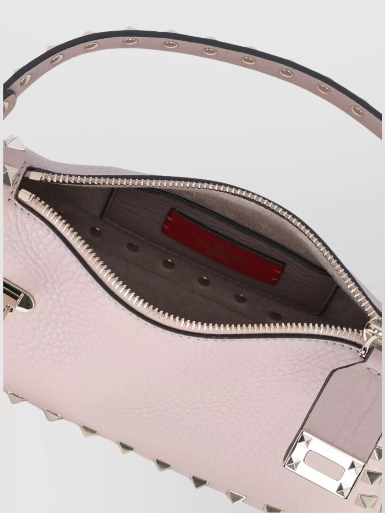 Valentino Garavani Leather Top Handle Shoulder Bag With Studded Design