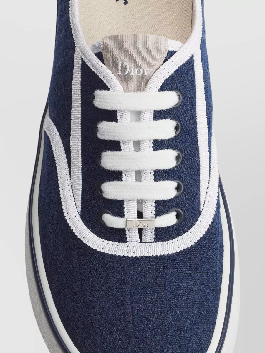 Christian Dior Leather Lace-Up Sneakers