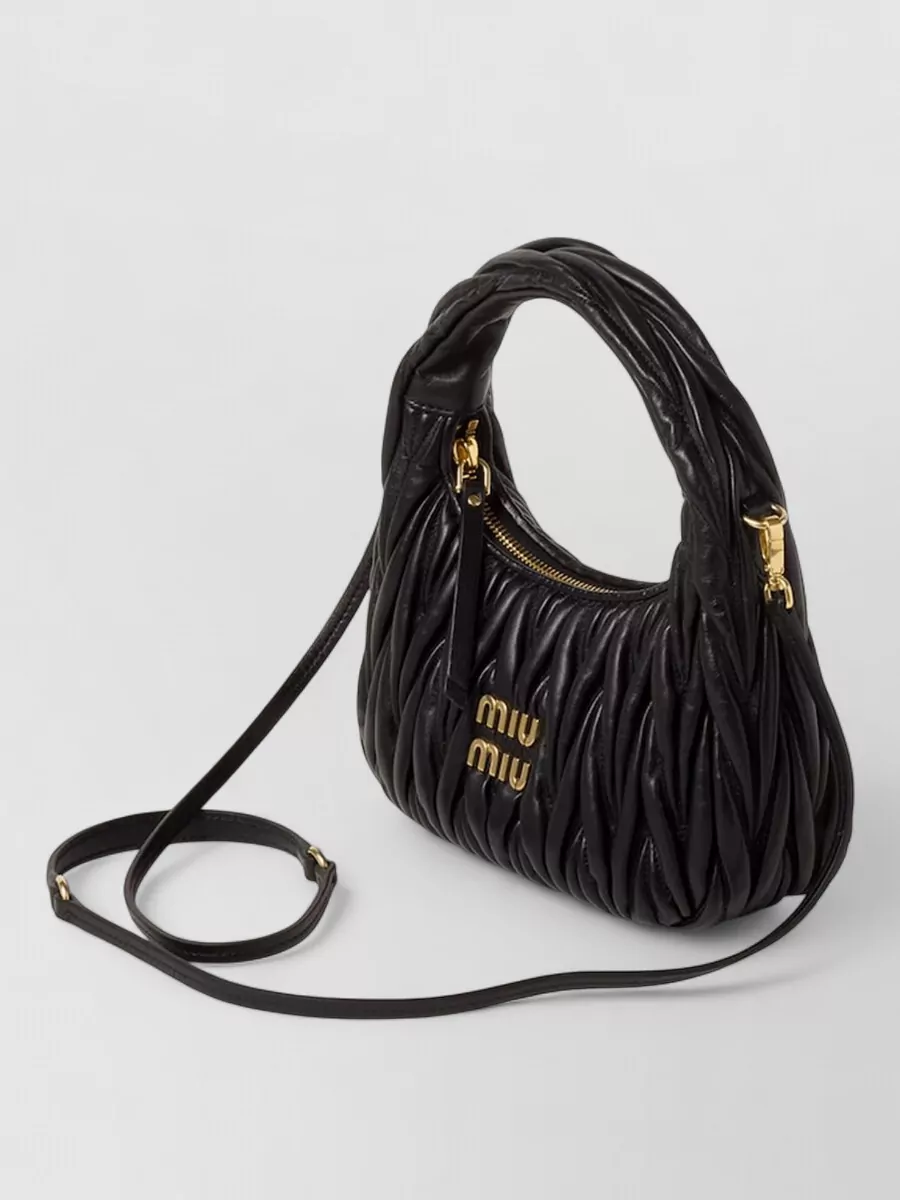 Miu Miu Retro Hobo Clutch Bag Detachable Strap