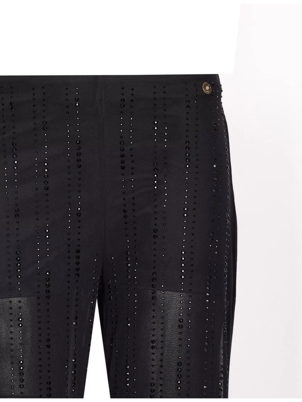 Liu •jo Strass And Sequin Detailed Trousers In Black