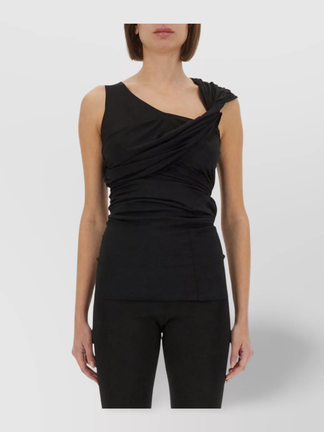 Rick Owens Lilies Sahara Draped Asymmetric Sleeveless Slim Fit