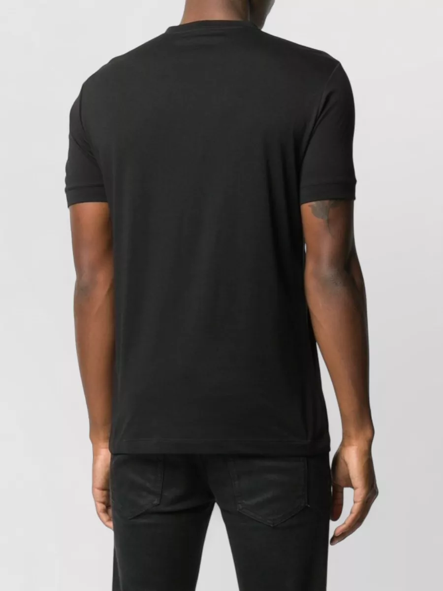 Giorgio Armani Crew Neck Silk Blend Short Sleeve T Shirt