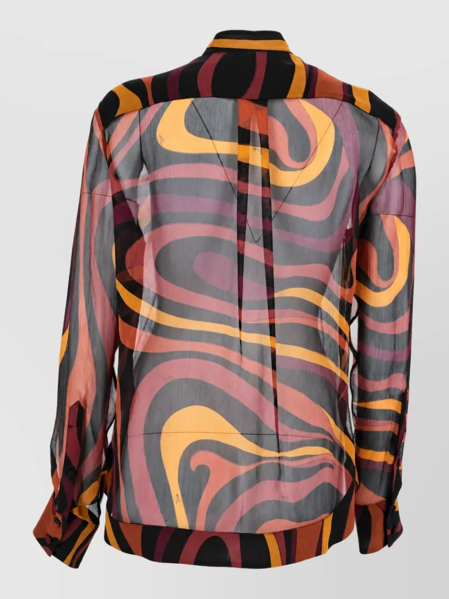 Pucci Silk Creponne Printed Shirt