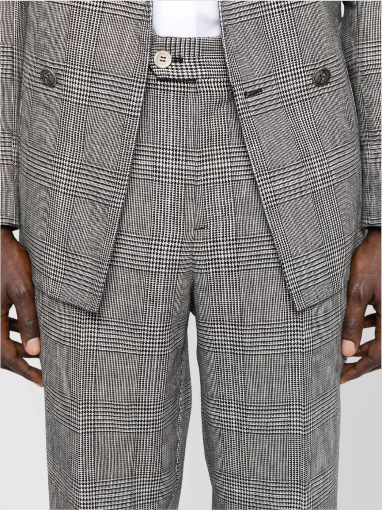 Brunello Cucinelli Check Pattern Double-breasted Suit
