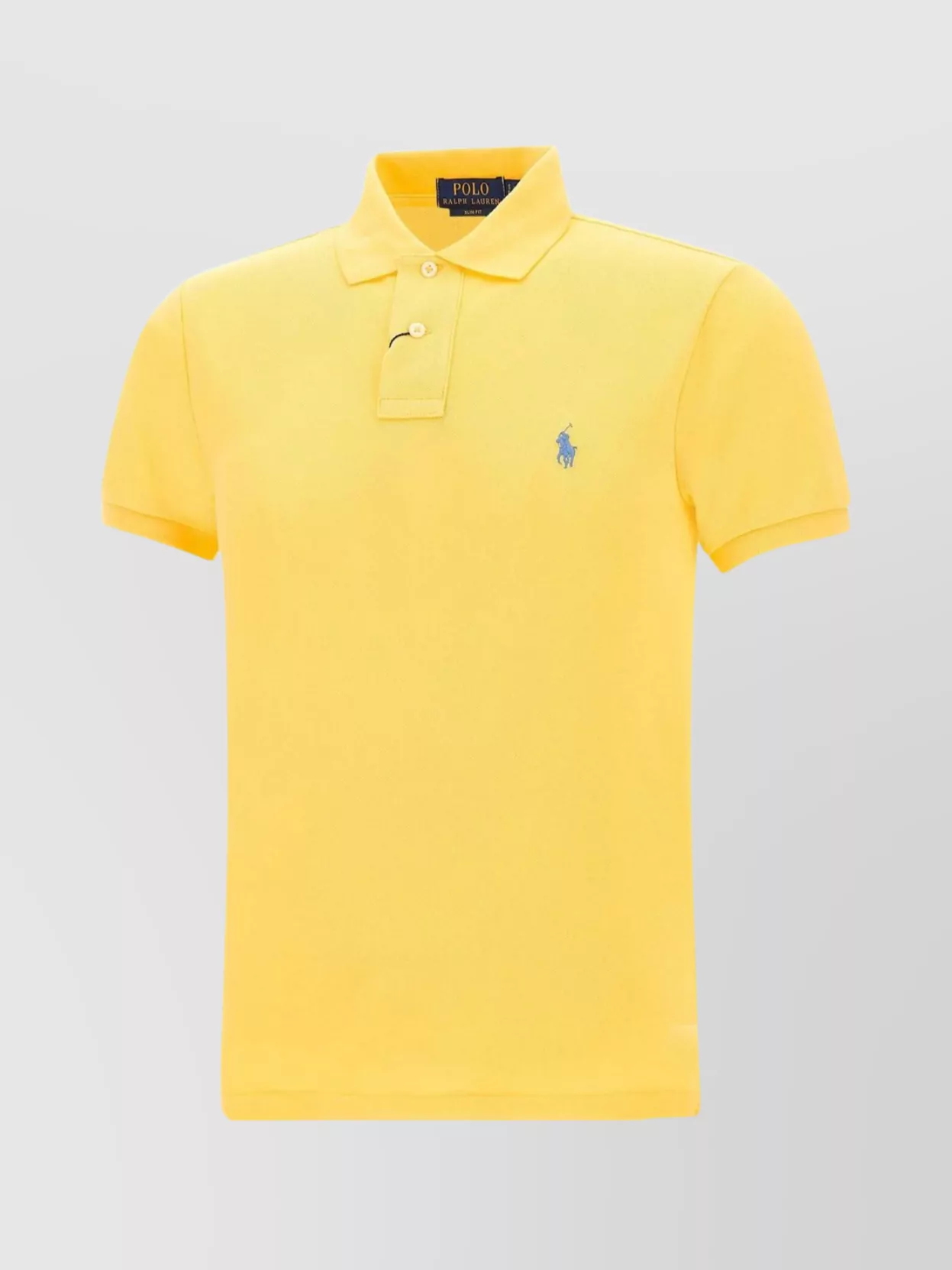 Shop Polo Ralph Lauren "iconic" Slim Fit Piquet Cotton Polo In Yellow