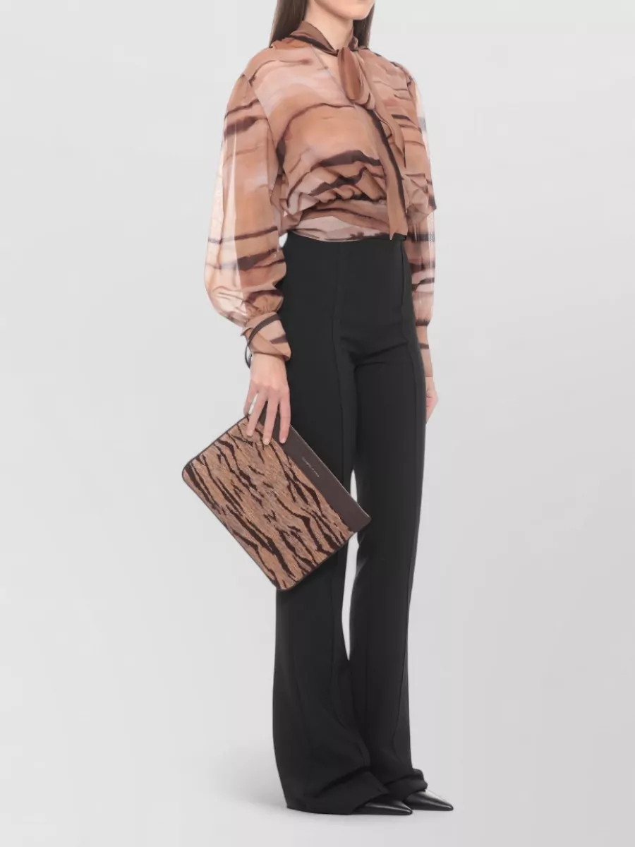 Elisabetta Franchi Animal-Print Clutch Bag