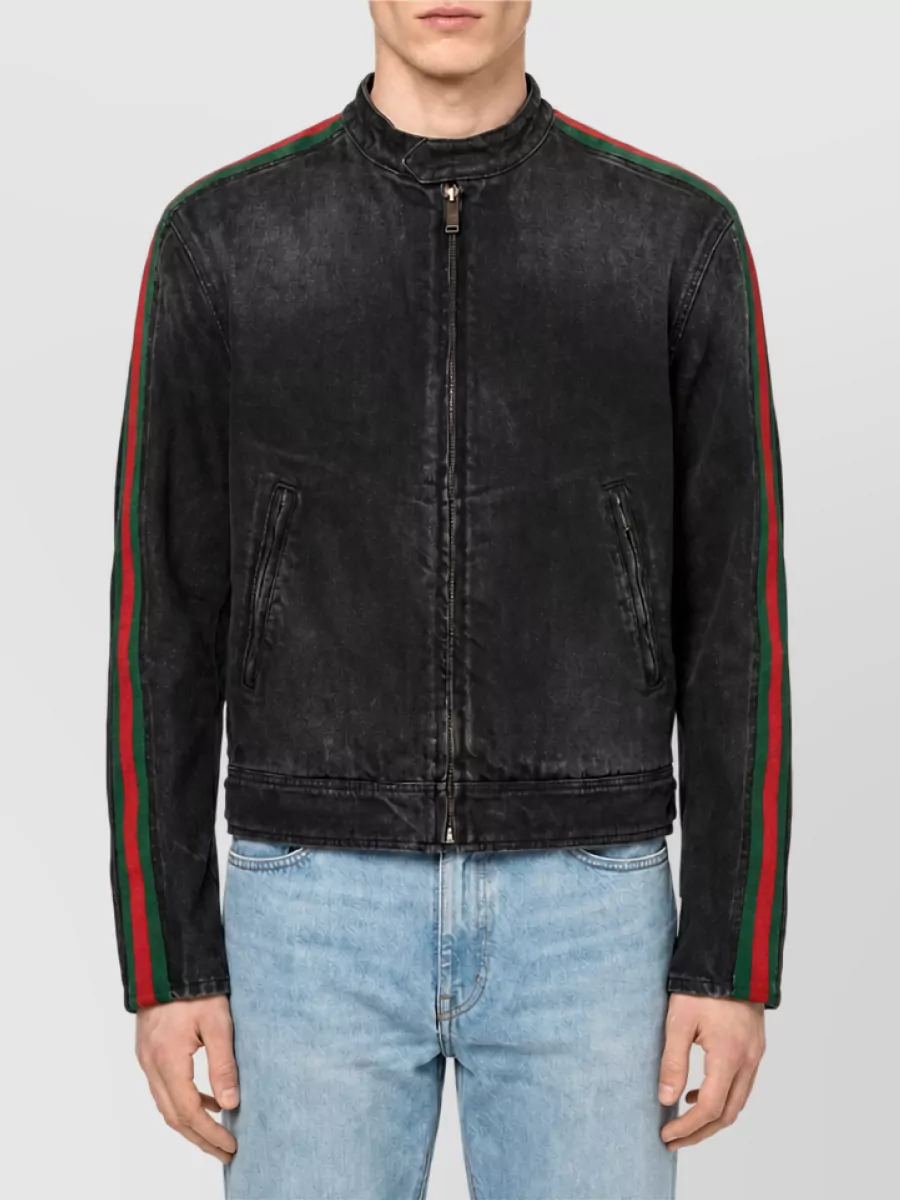 Gucci Denim regular-fit biker jacket