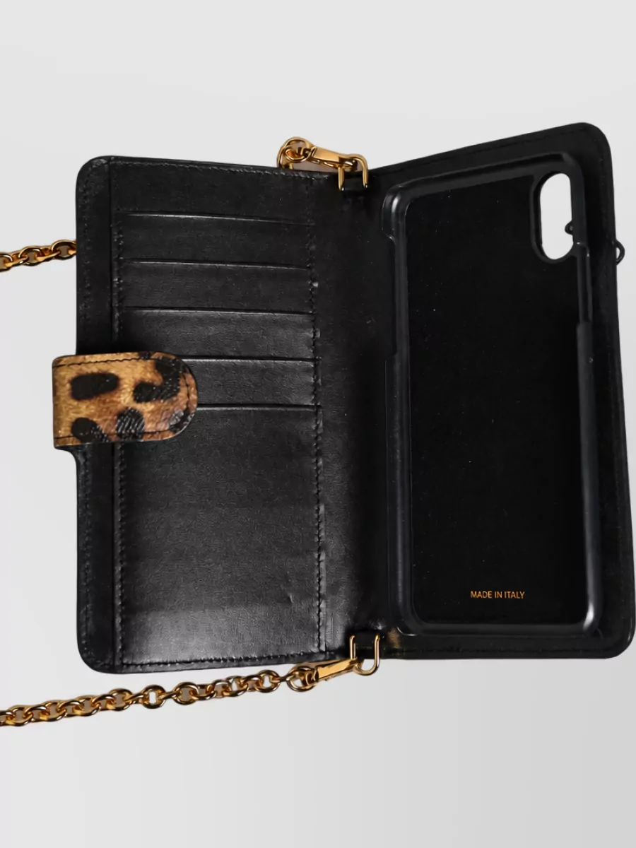 Dolce&Gabbana Dg Leo Crystal-Embellished Leather Iphone X Xs Case