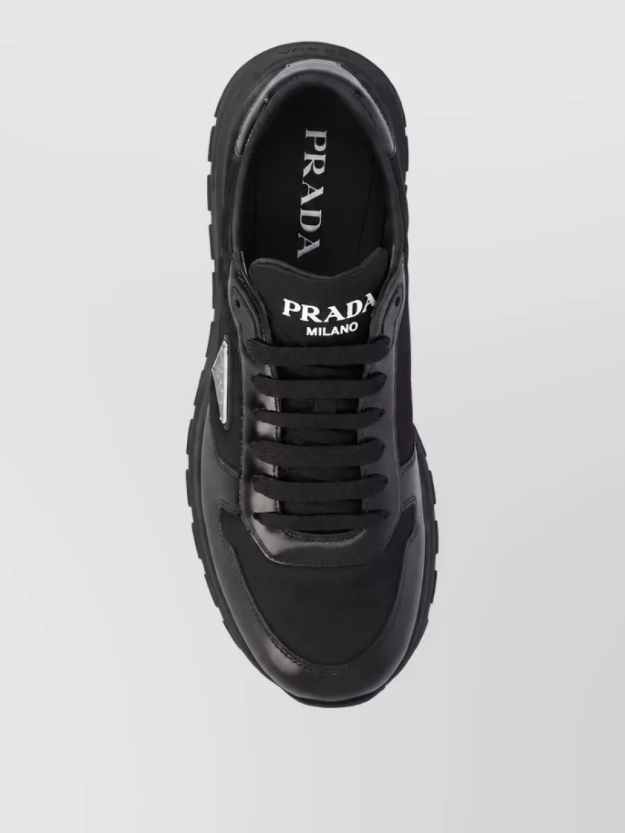 Prada Leather Low-Top Sneakers