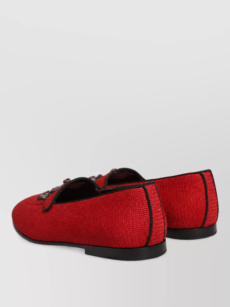 Dolce&Gabbana Leather Embellished Loafers