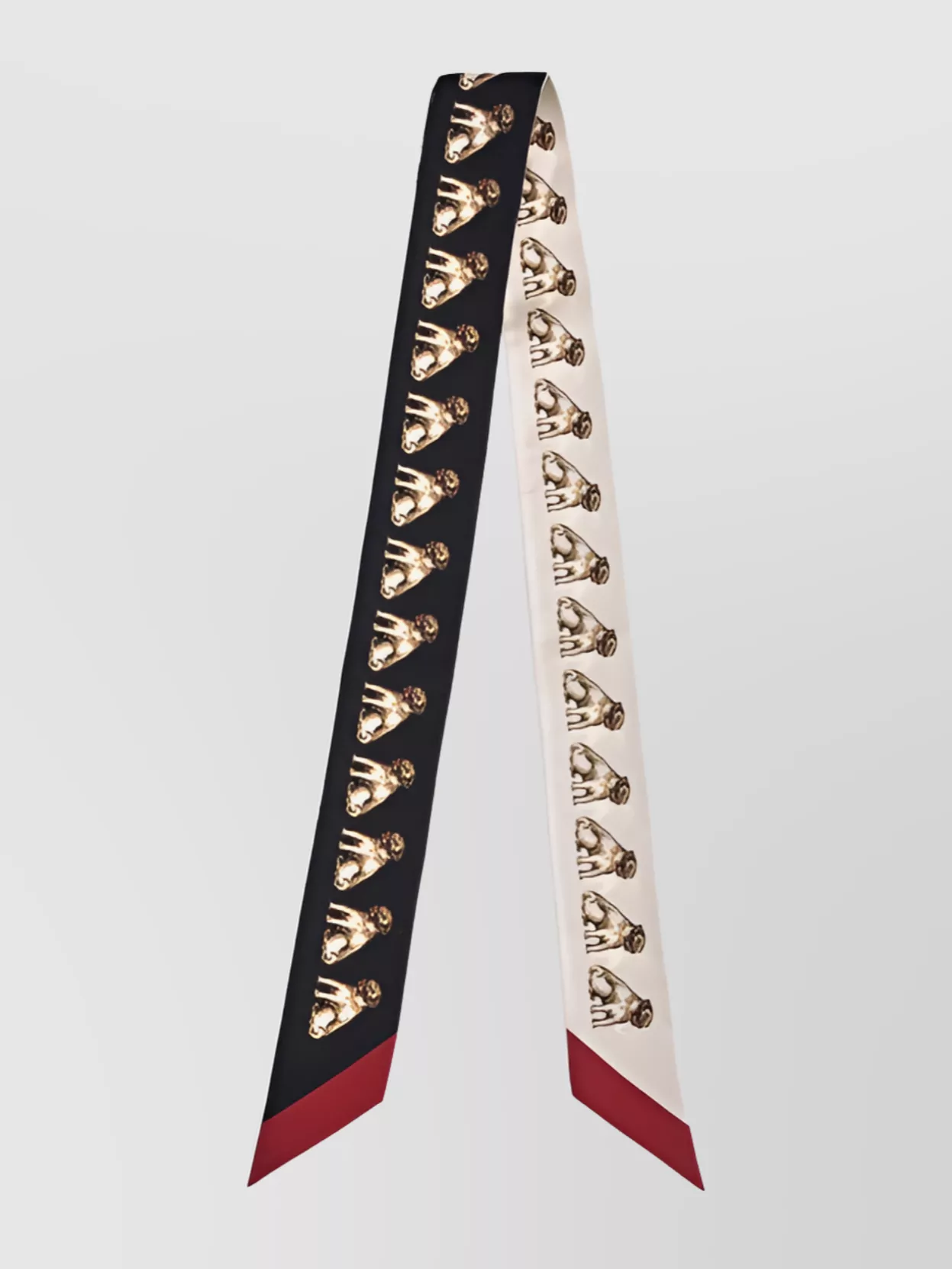 Valentino Garavani Animal Motif Rectangular Scarf With Contrast Border