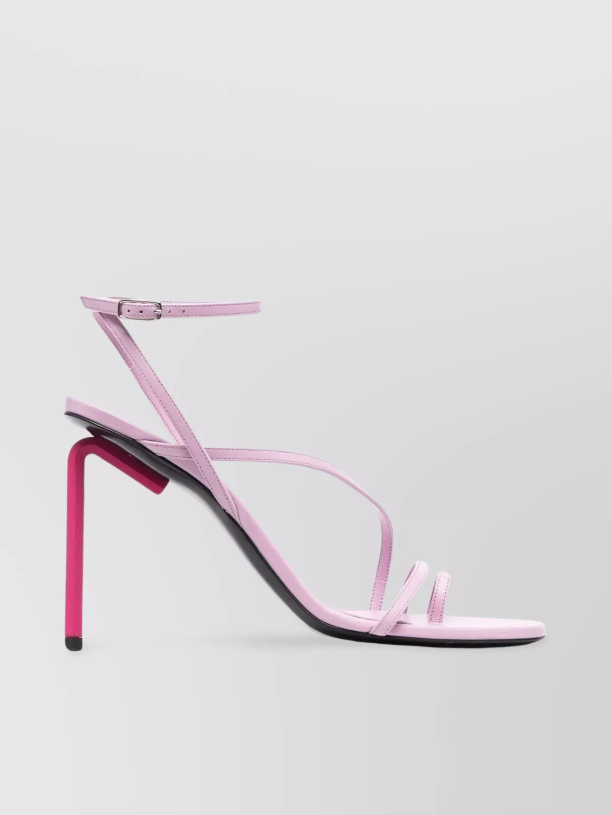 Shop Off-white Sculpted Heel Open Toe Sandals In Pastel