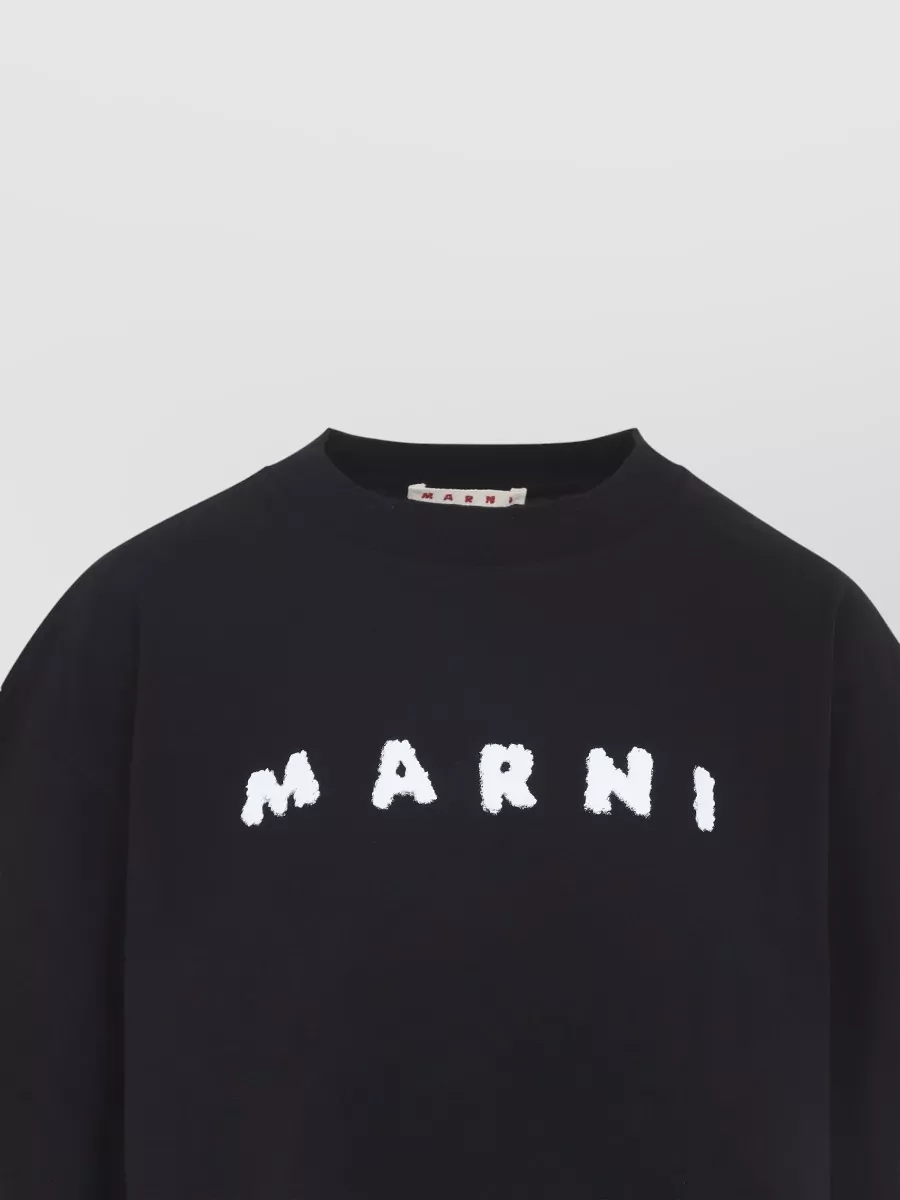 Marni Logo Cotton T Shirt Round Neck