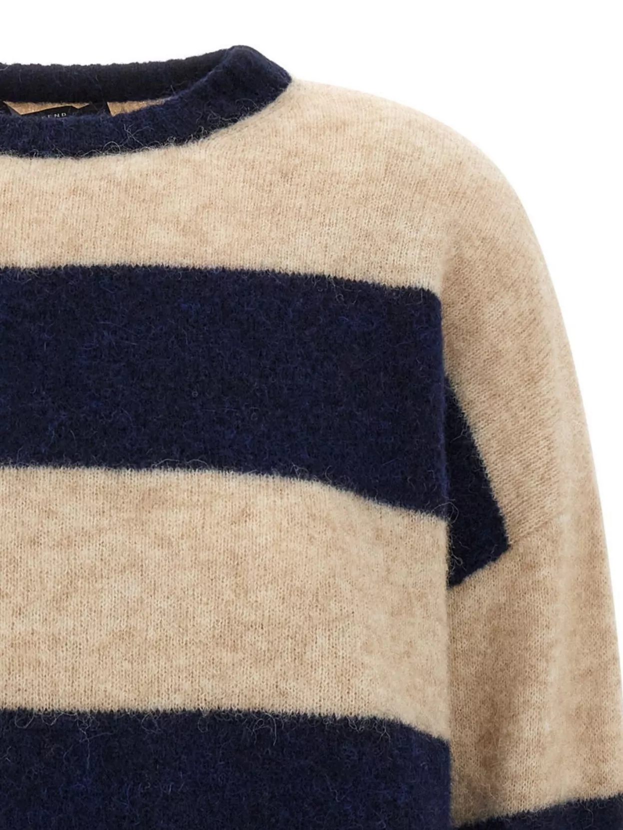 Weekend Max Mara Striped Long Sleeve Crew Neck Sweater