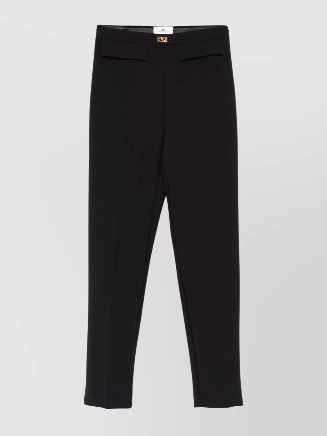 Elisabetta Franchi Straight Cropped High Waist Trousers