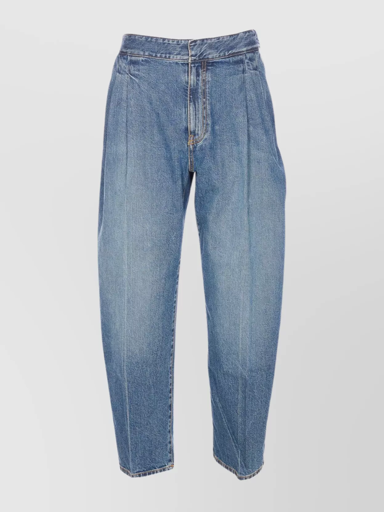 Alaïa Balloon Fit Flared Denim Trousers In Brown