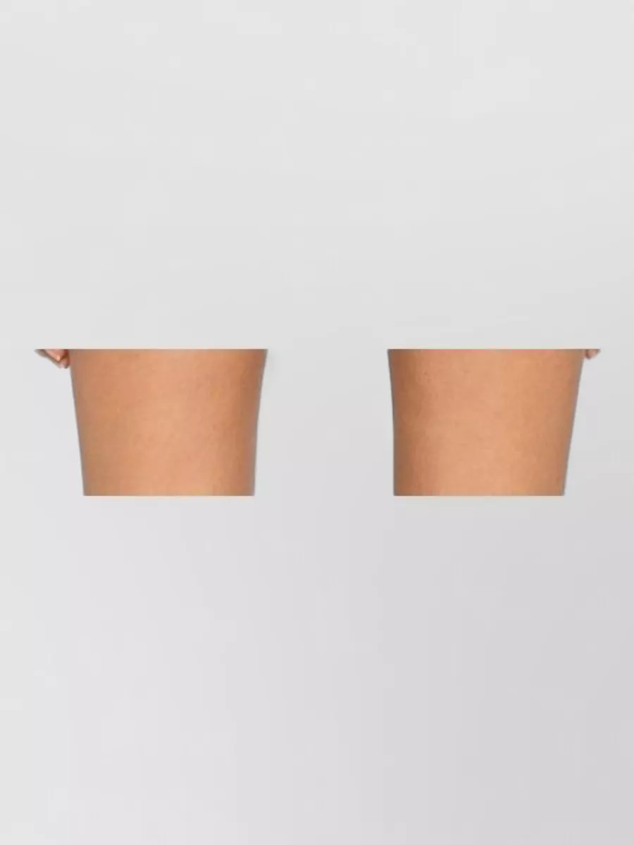 Jean Paul Gaultier Cap Sleeve Cropped Ribbed Silk Nylon Top