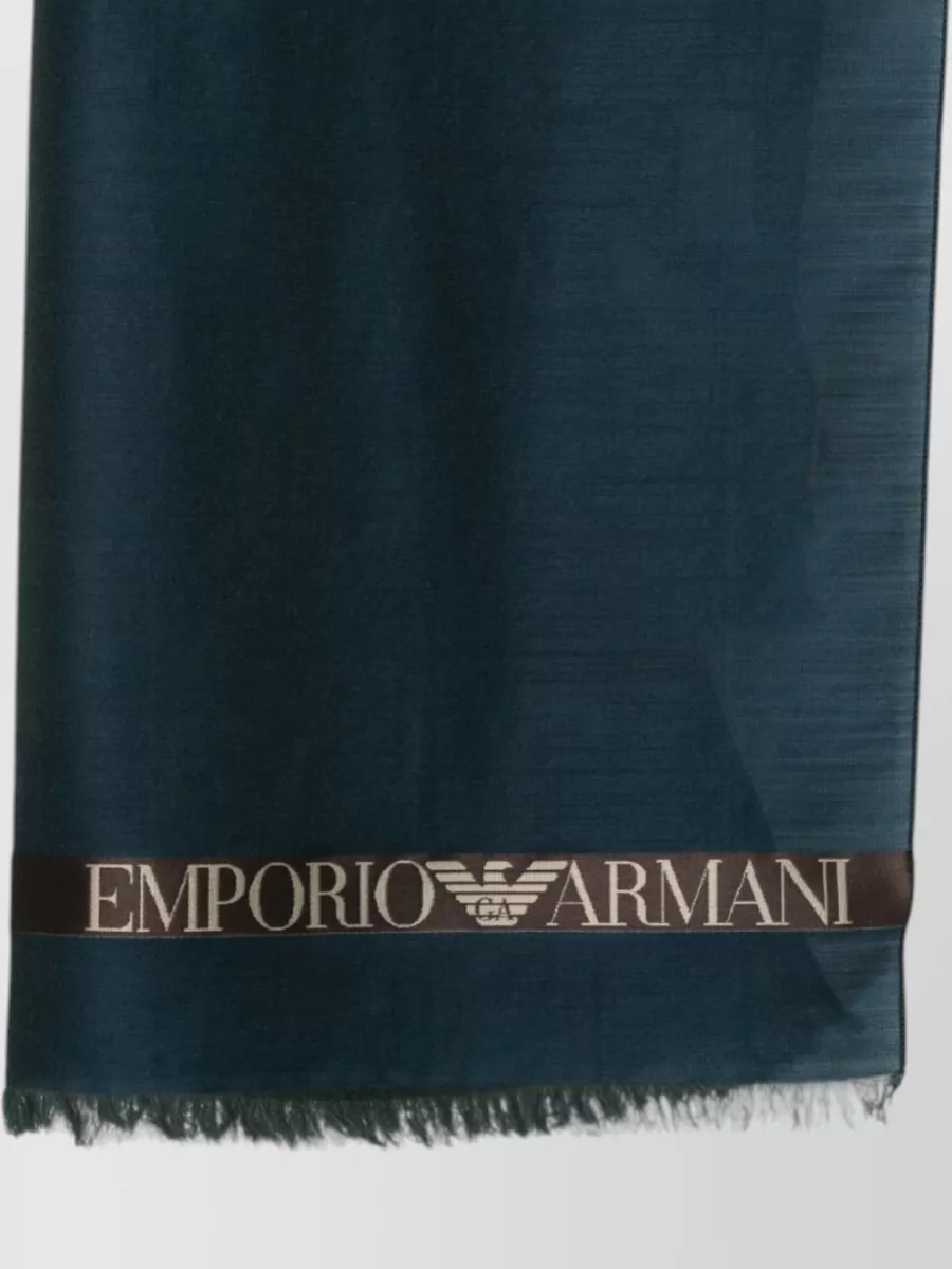 Emporio Armani Logo Wool Blend Scarf