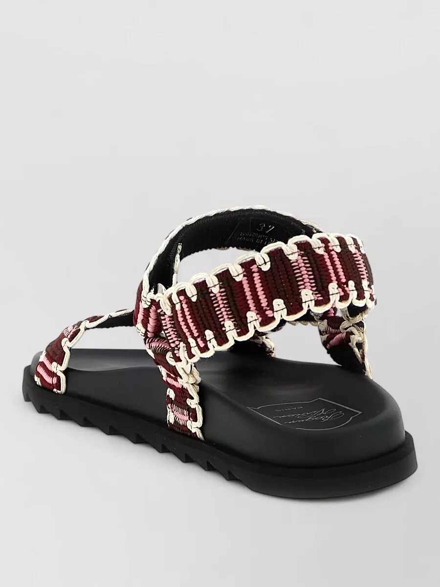 Roger Vivier Woven Crystal-Embellished Trek Sandals