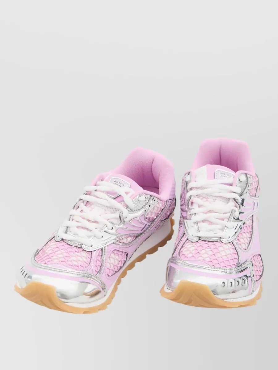 Bottega Veneta Orbit Mesh Technical Fabric Lace Up Sneakers