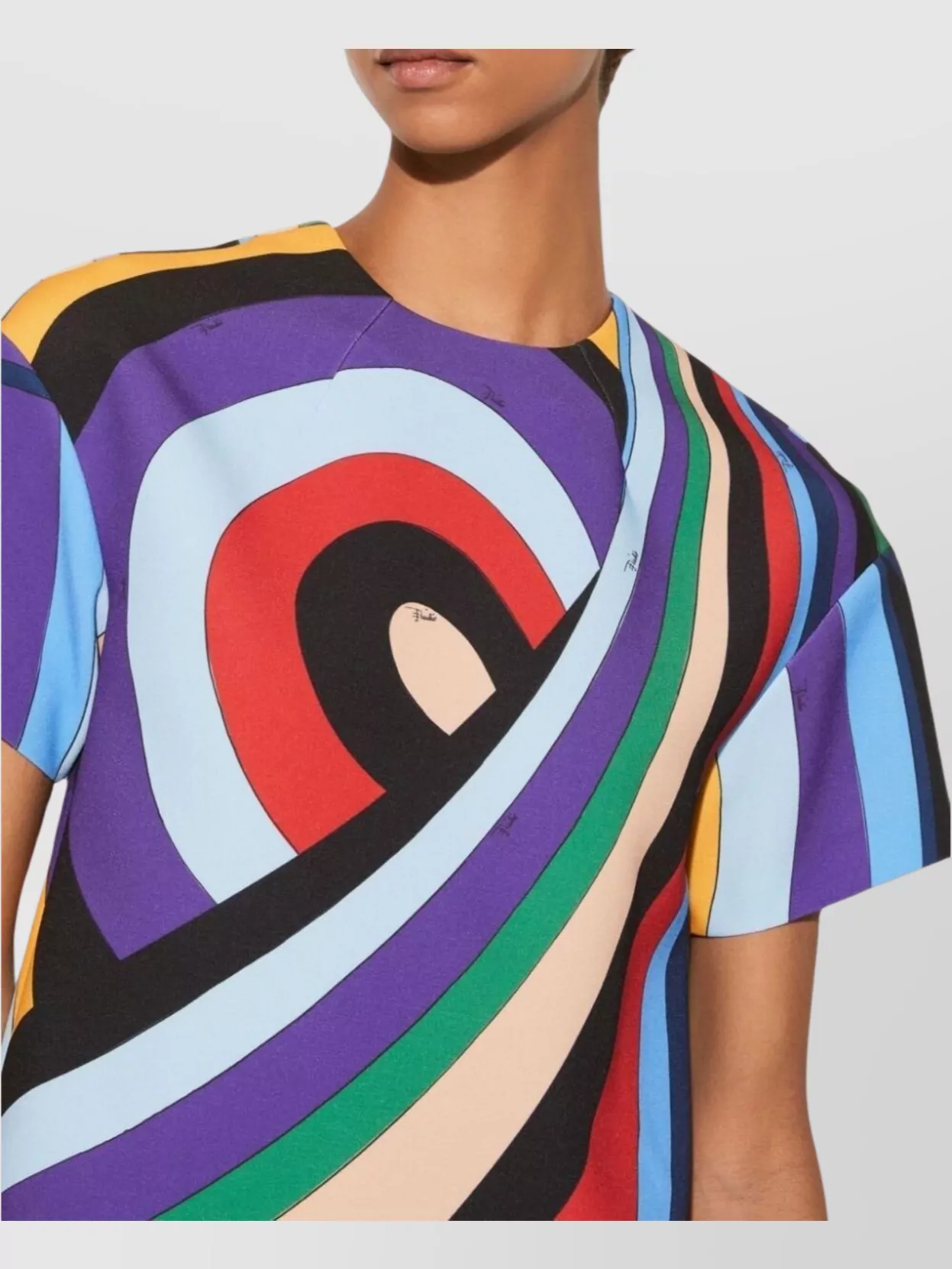 Pucci Iride-Print Short Sleeved Top