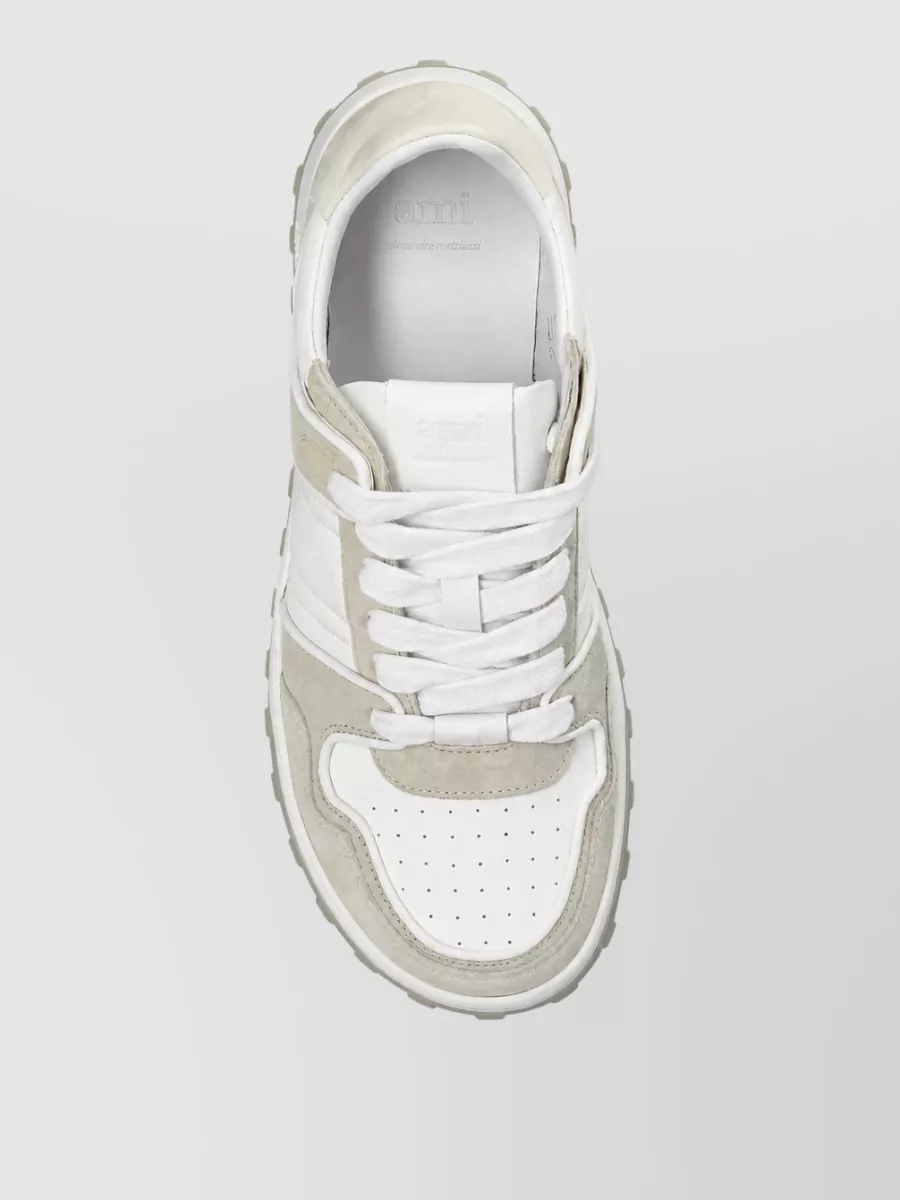 Ami Paris Leather Low-Top Sneakers