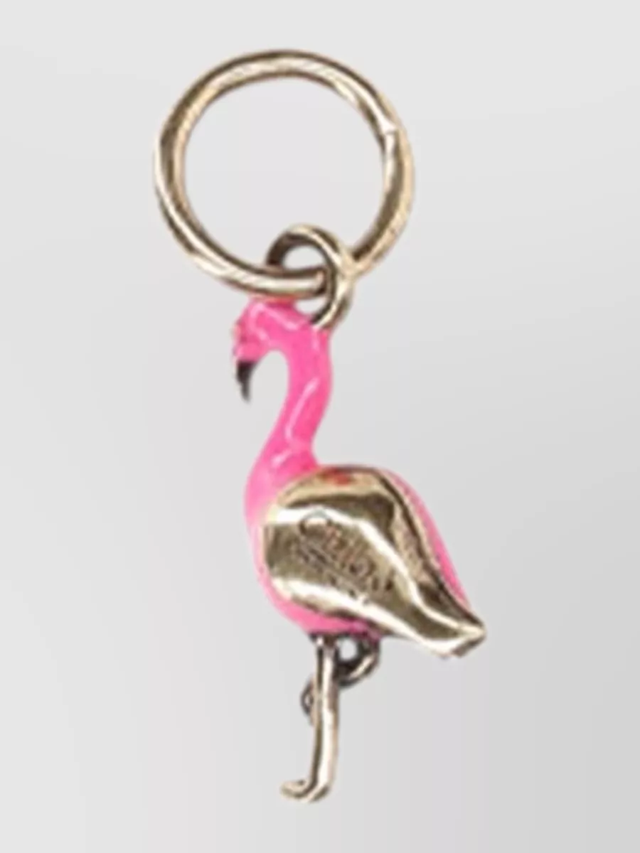 Chloé Brass Flamingo Keyring