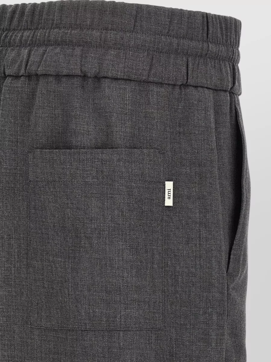 Ami Paris Virgin Wool Relaxed-Fit Trousers