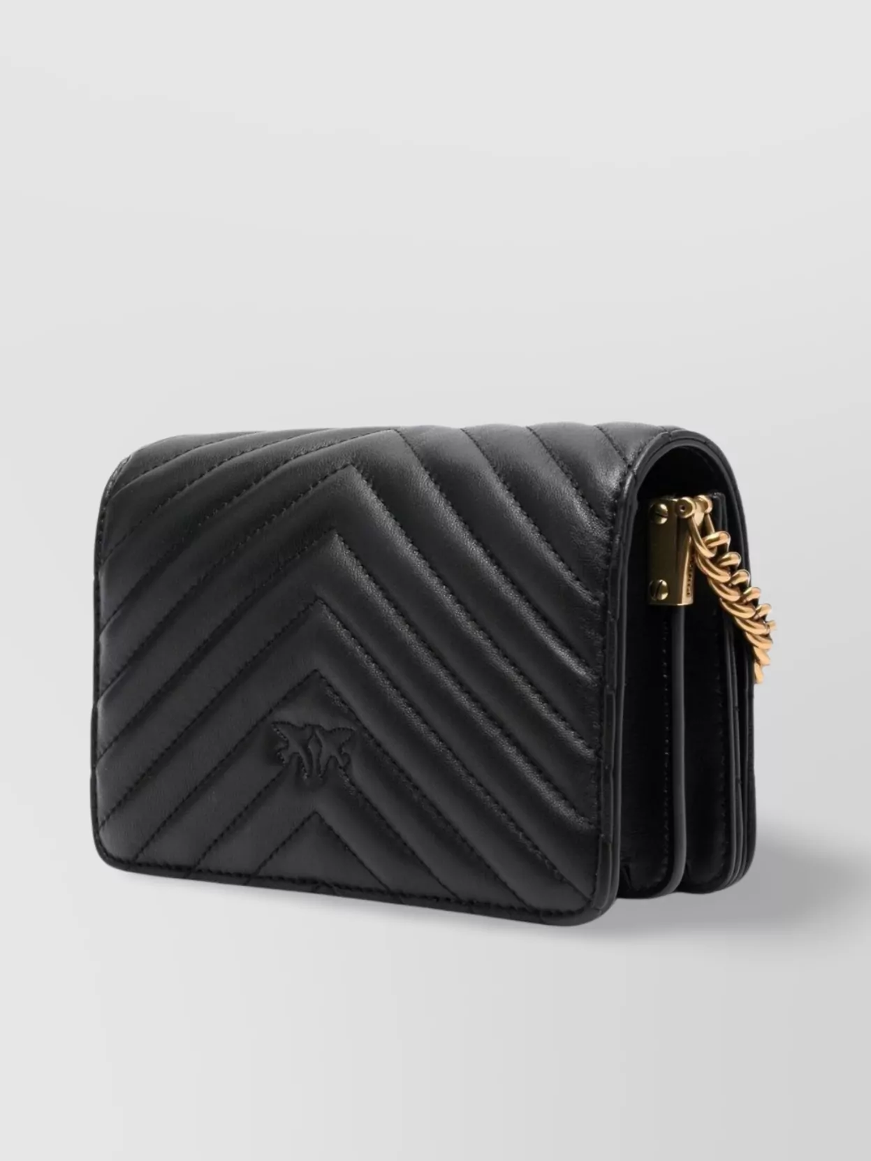 Pinko Mini Love Birds Shoulder Bag In Black