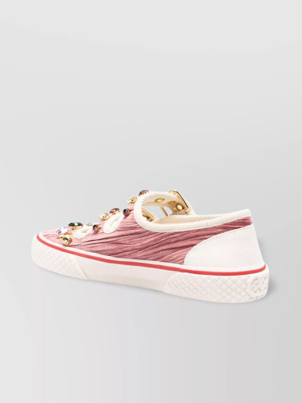 Valentino Garavani Embellished Round Toe Sneakers