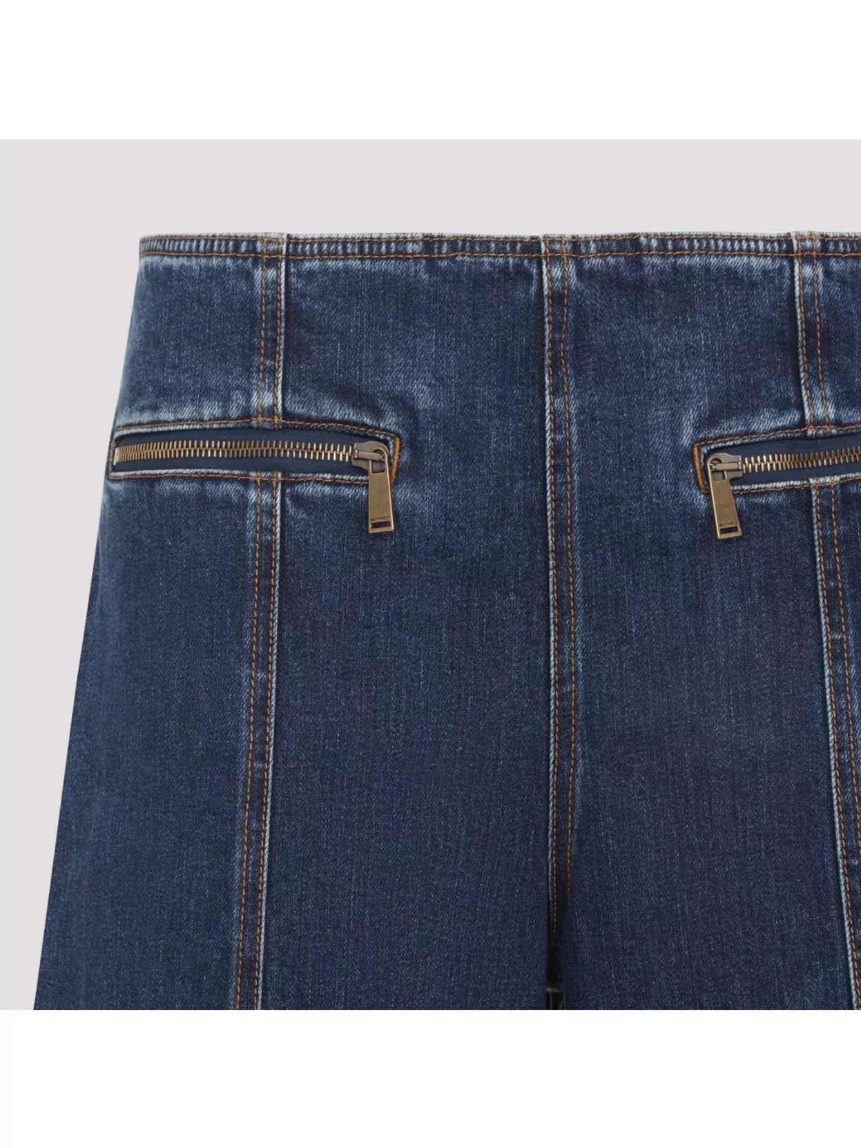 Etro Pegaso-embroidered Straight-leg Jeans In Blue
