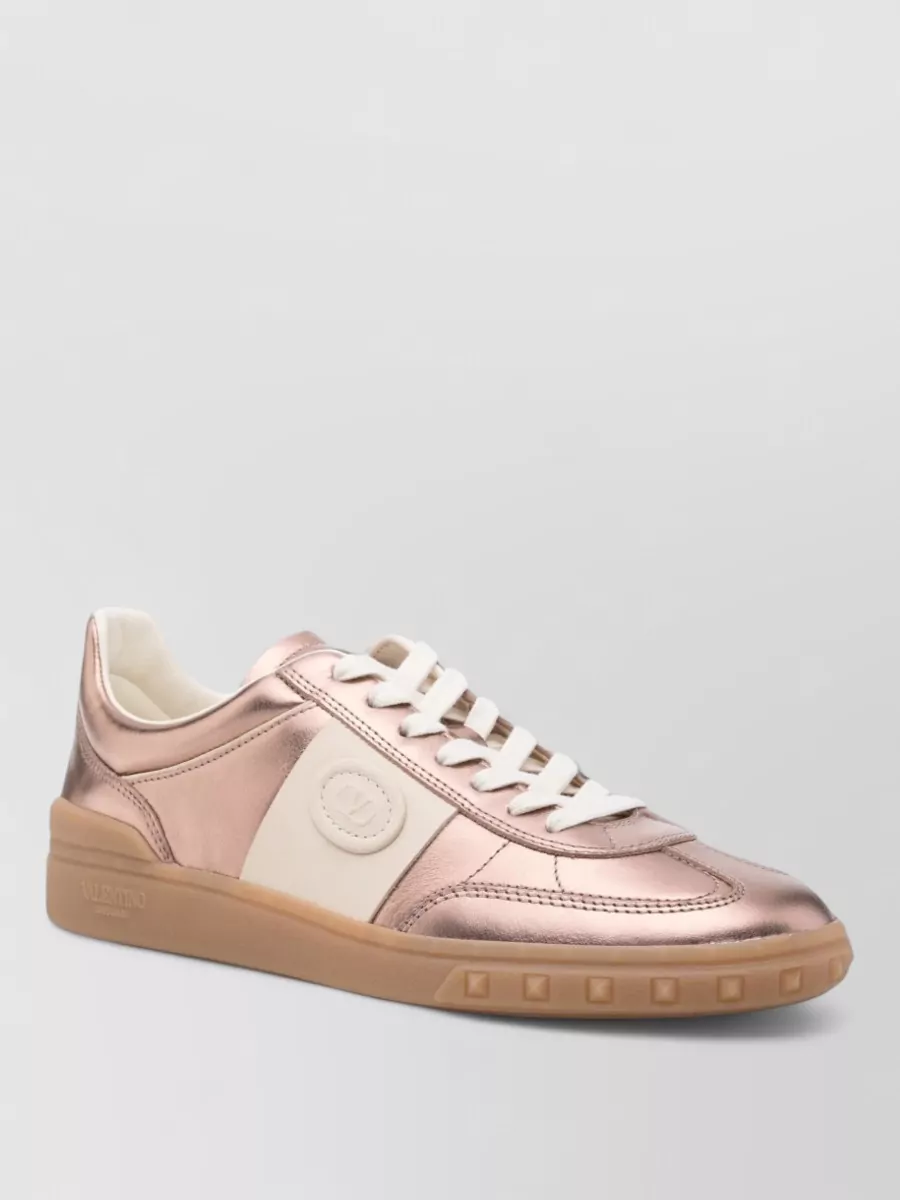 Valentino leather lace-up sneakers