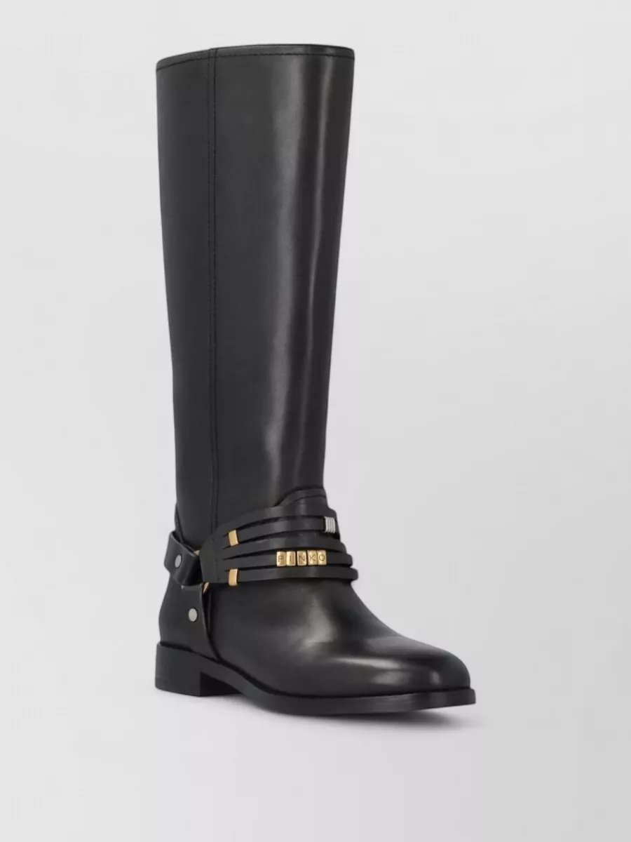 Pinko Leather Ankle Boots