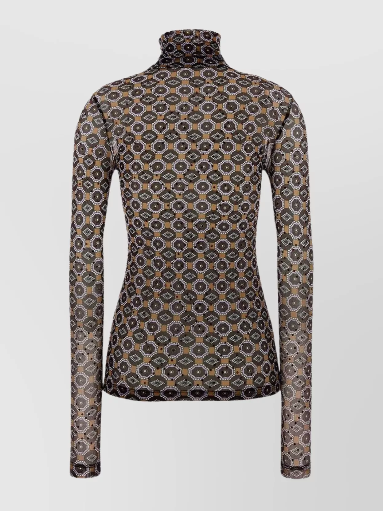 Dries Van Noten Printed Stretch Tulle Hoyser T-shirt In Multi